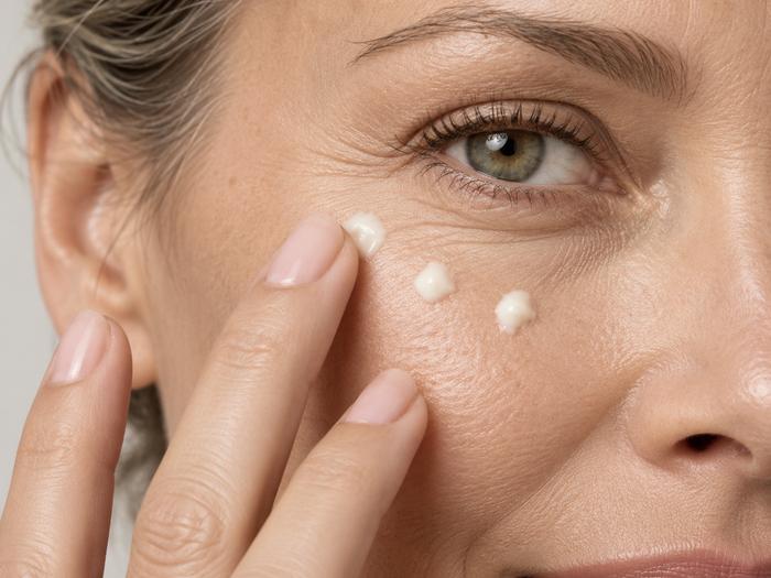 A little cream, pressed from the tube